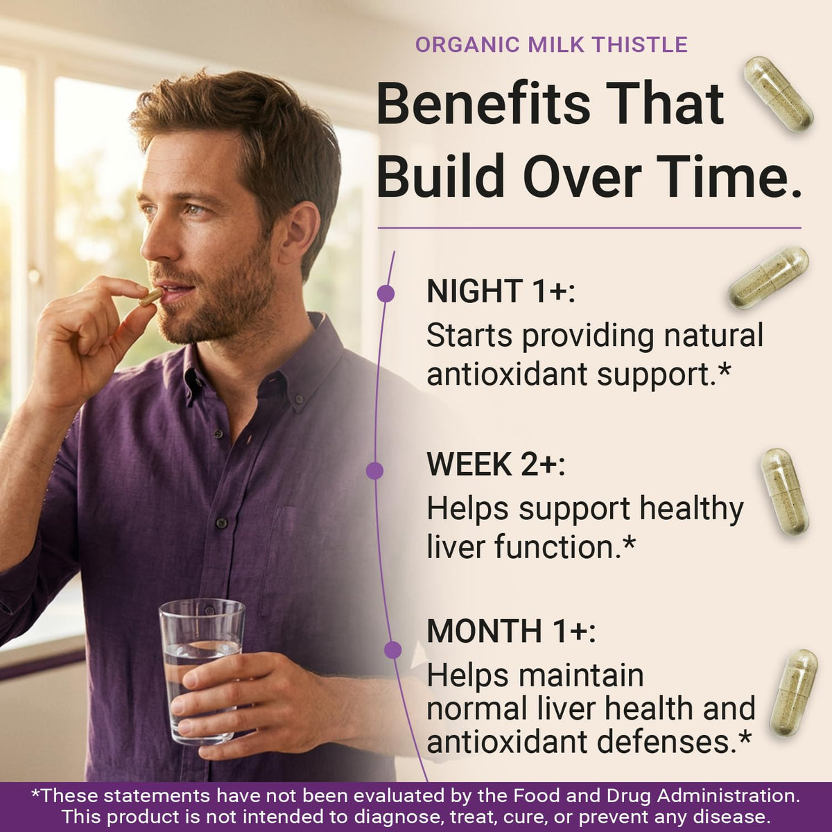 Teraputics Organic Milk Thistle 300mg Liver Support - 120 Vegetarian Capsules - image 5