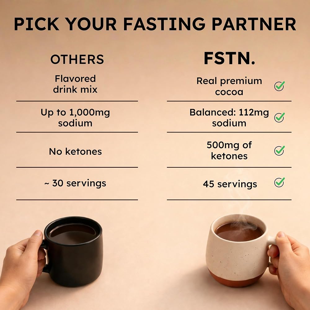 FSTN Chocolate Electrolytes Fasting Supplement Powder - 8.95 oz - image 4