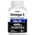 VANI Fish Oil Omega 3 4000mg - 180 Softgels