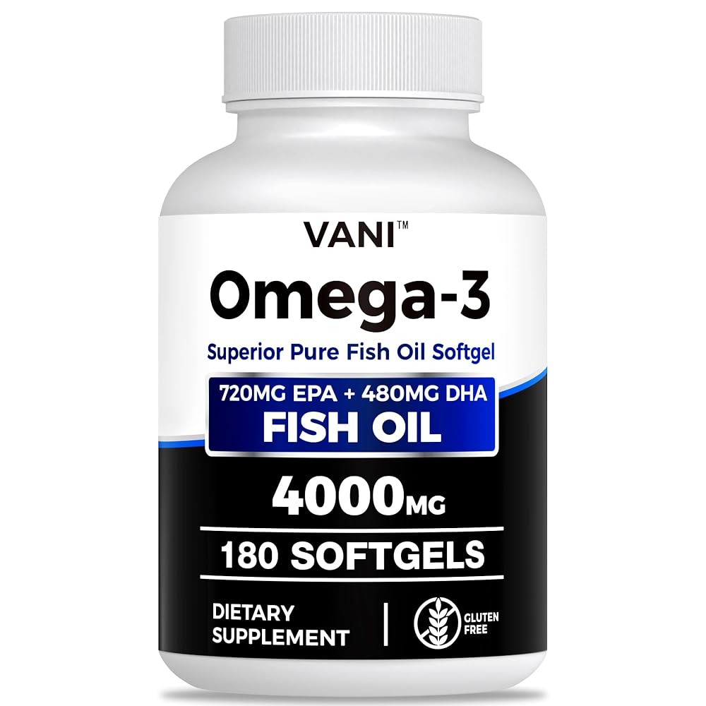 VANI Fish Oil Omega 3 4000mg - 180 Softgels