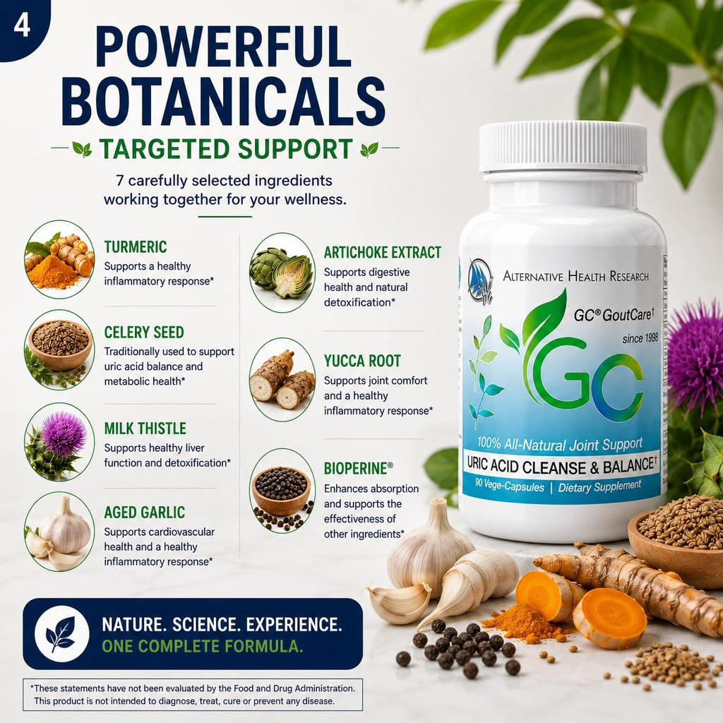 Alternative Health Research GoutCare Uric Acid Support - 540 Capsules - image 3