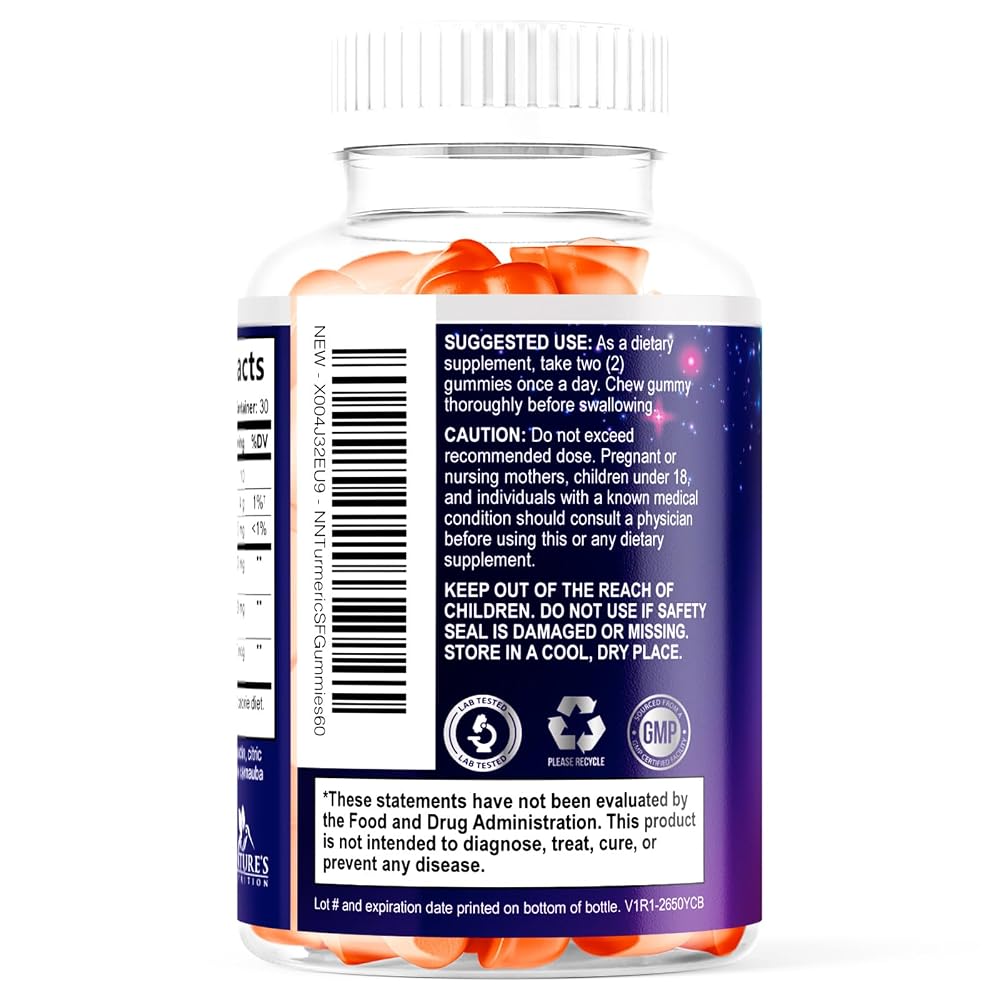 Nature's Nutrition Turmeric Gummies Joint Support - 60 Gummies - image 8
