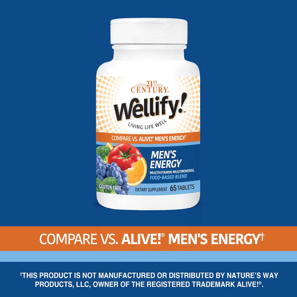 21st Century Wellify Men's Energy Multivitamin - 65 Tablets - image 4