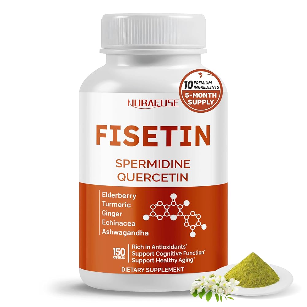 NuraFuse Fisetin 9-in-1 Complex Antioxidant Wellness - 150 Capsules