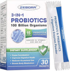 ZEBORA Probiotic Powder for Women & Men, 100 Billion CFU - 30 Packets