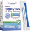 ZEBORA Probiotic Powder for Women & Men, 100 Billion CFU - 30 Packets