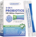 ZEBORA Probiotic Powder for Women & Men, 100 Billion CFU - 30 Packets