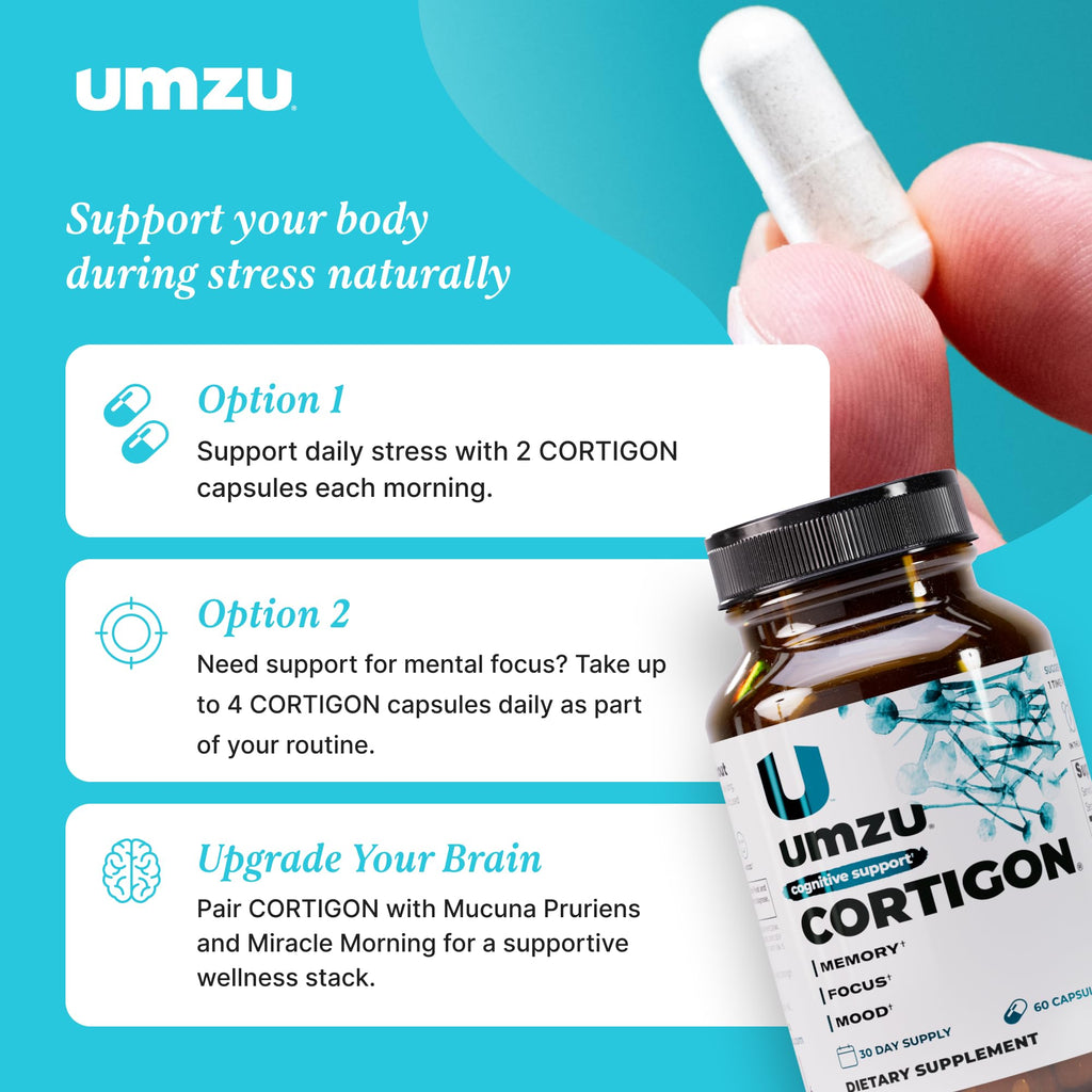 UMZU Cortigon Cortisol Support Supplement - 30 Capsules - image 6