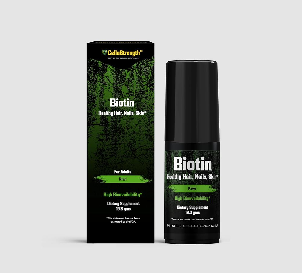 Celluheal CelluStrength Biotin Spray for Hair, Skin & Nails - 30 Servings