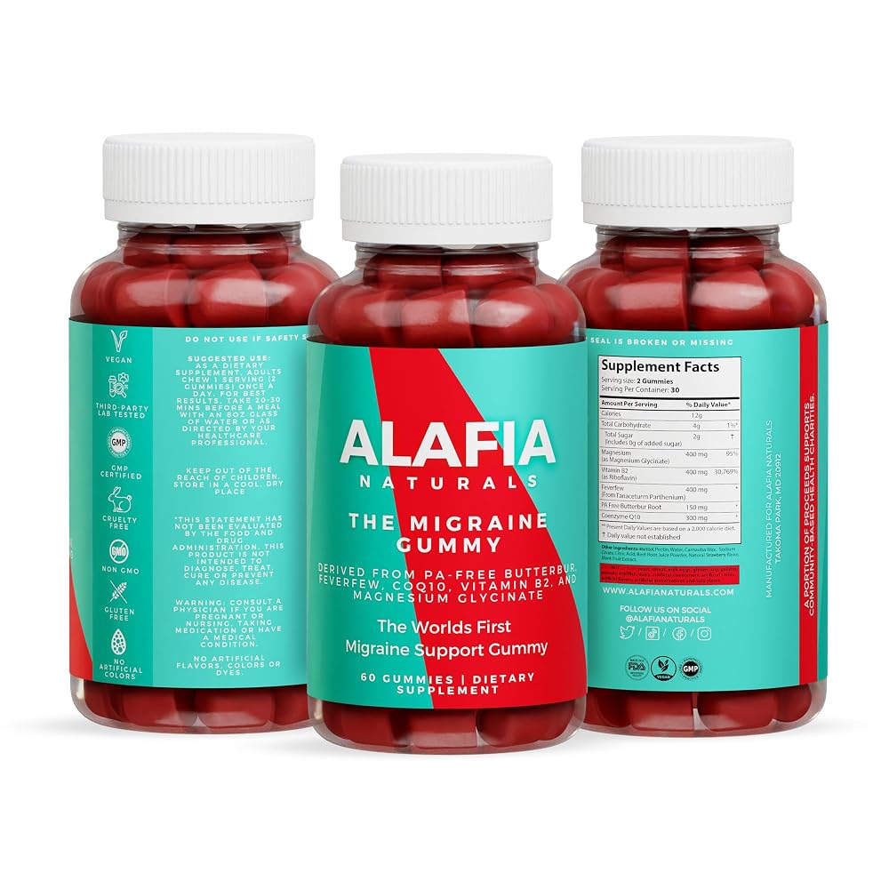 Alafia Naturals The Migraine Gummy - 60 Gummies - image 2