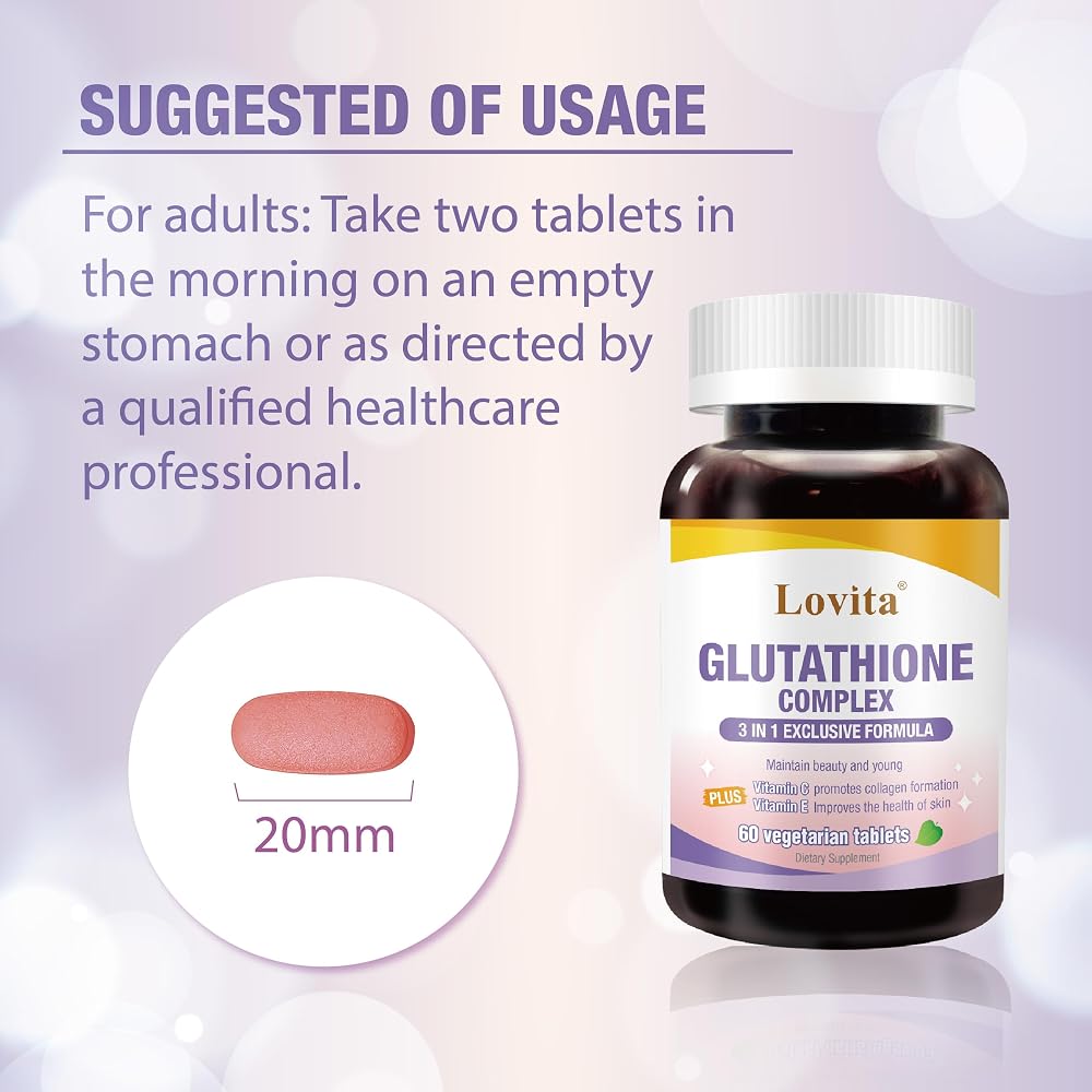 LOVITA Glutathione Complex 500mg for Radiant Skin & Immunity Support
