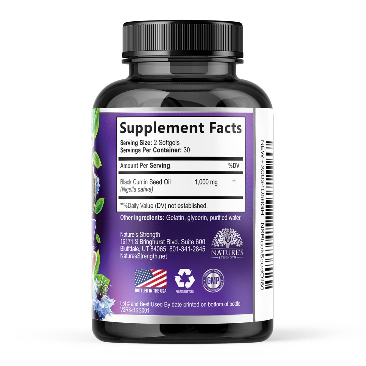 Nature's Strength Black Seed Oil 1000mg - 60 Softgels - image 9
