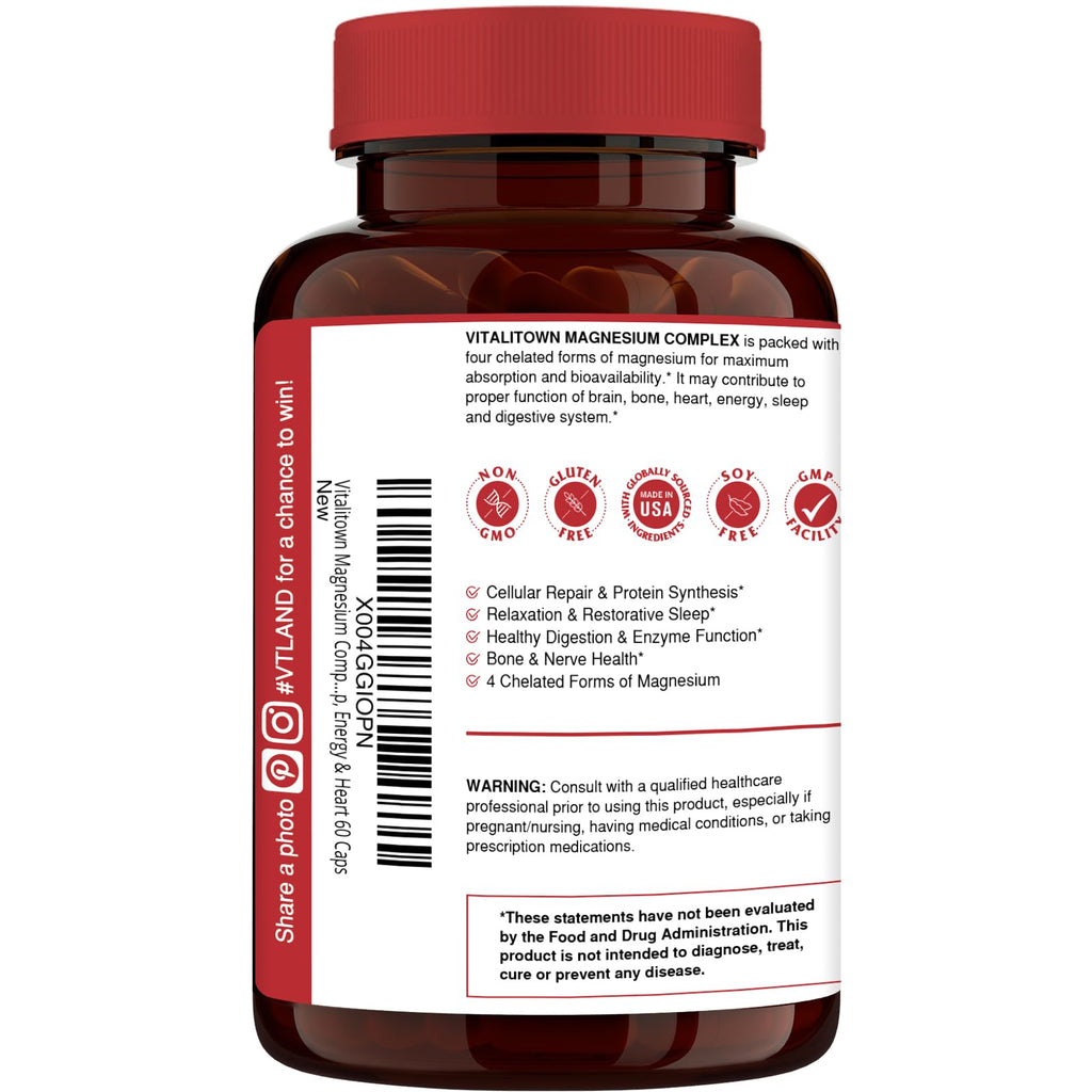 Vitalitown Magnesium Complex 500mg - 60 Capsules - image 6