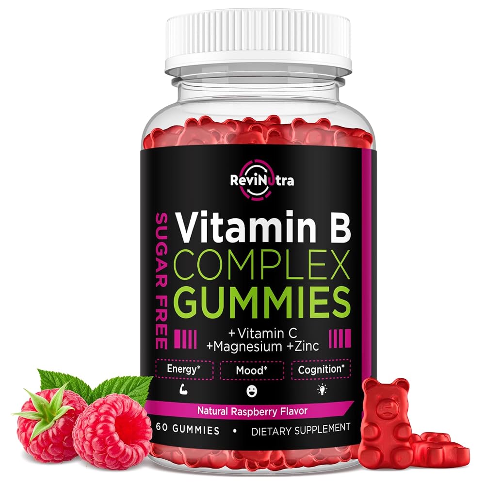 ReviNutra Vitamin B Complex Gummies for Energy & Mood - 60 Gummies