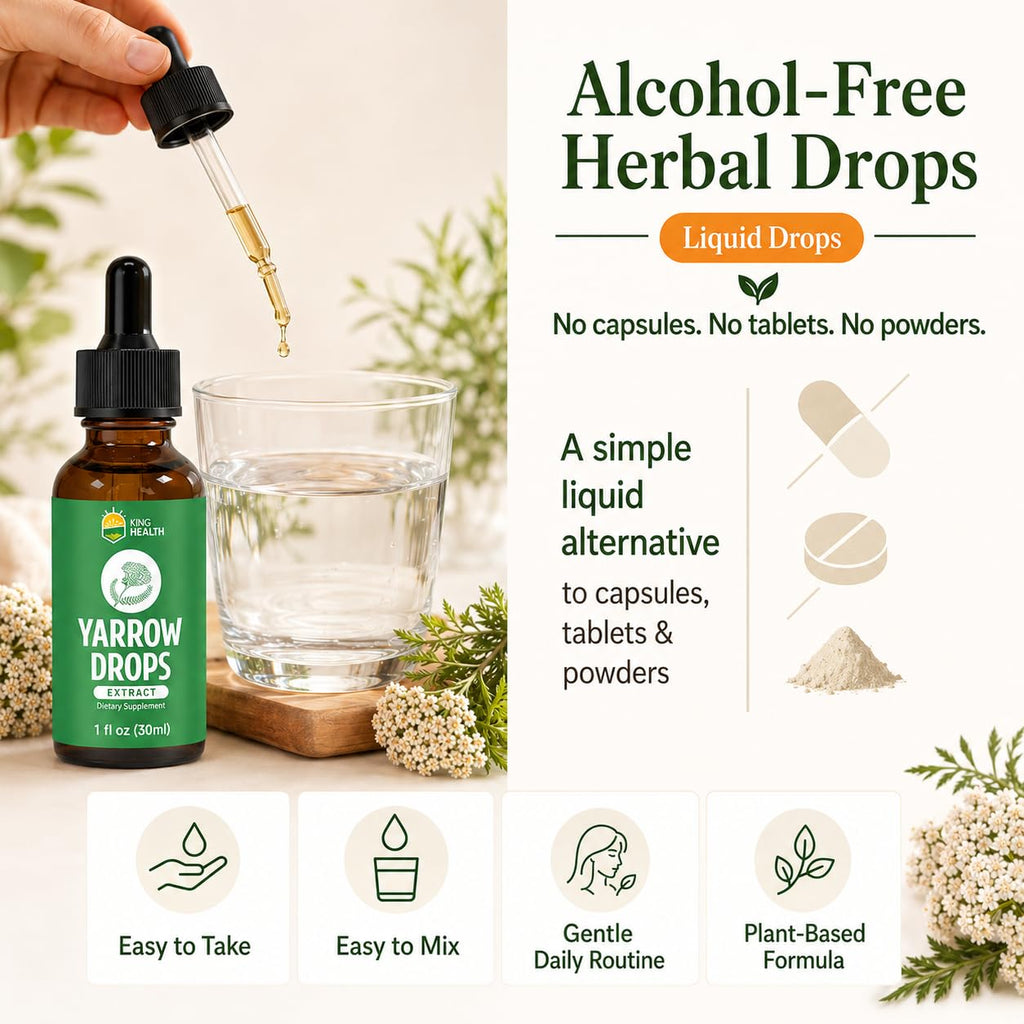 KingHealth Yarrow Herb Tincture Alcohol-Free Extract - 1 Fl Oz - image 5