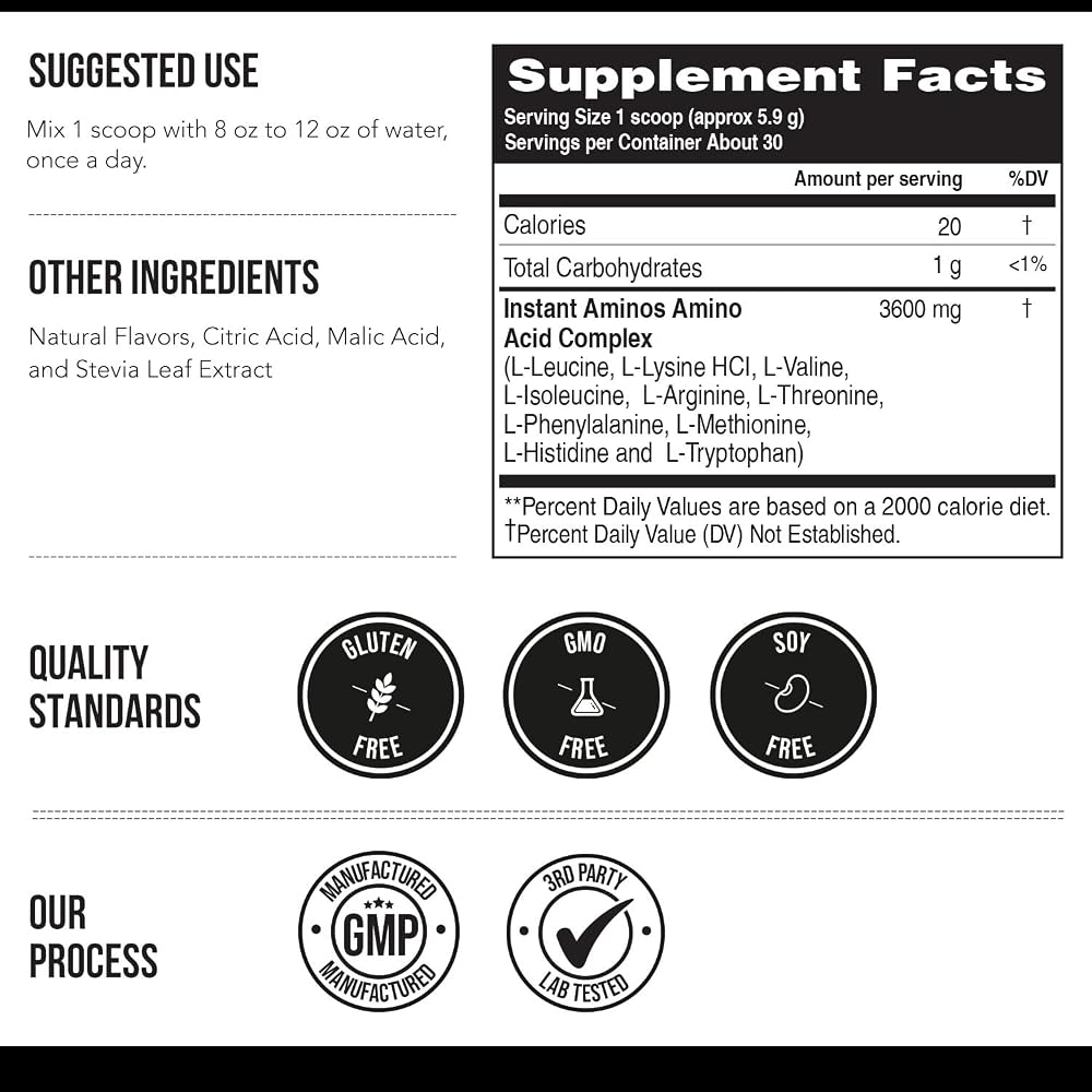 Triquetra Health Instant Aminos - EAA+BCAA - 10 Essential Amino Acids