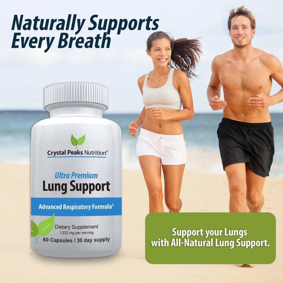 Crystal Peaks Nutrition Lung Support Respiratory Supplement - 60 Capsules - image 2