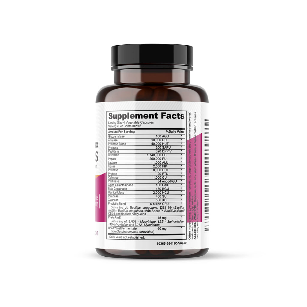 Healblend Digest + Postbiotics Multi-Enzyme Supplement - 60 Vegetarian Capsules - image 9