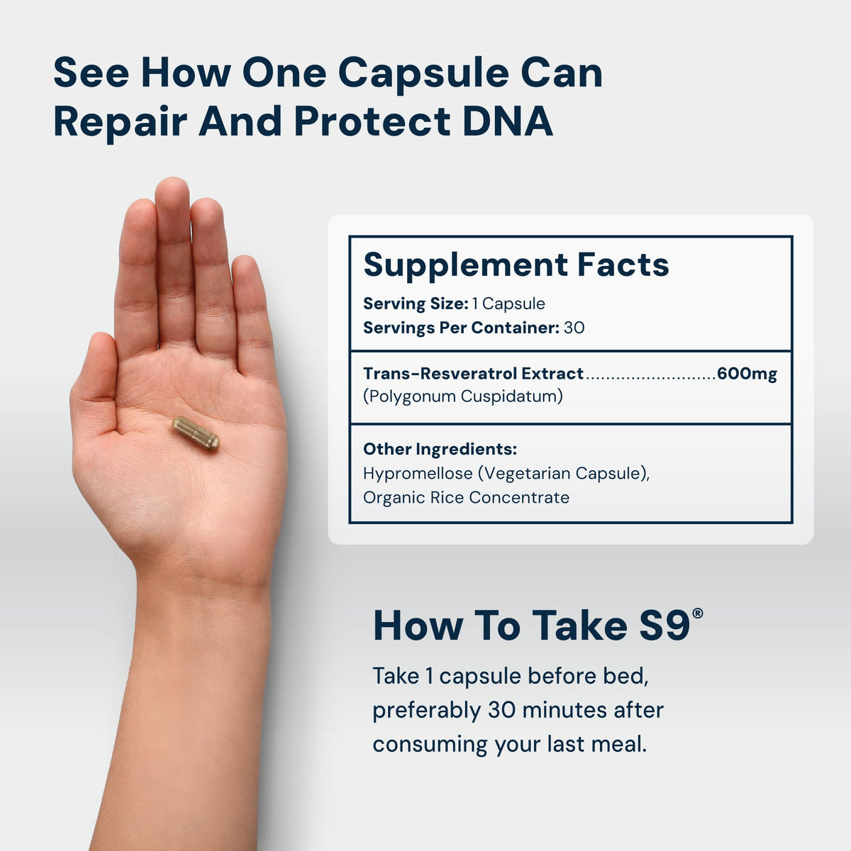 HPN S(9) Trans-Resveratrol Antioxidant Support - 30 Capsules - image 2