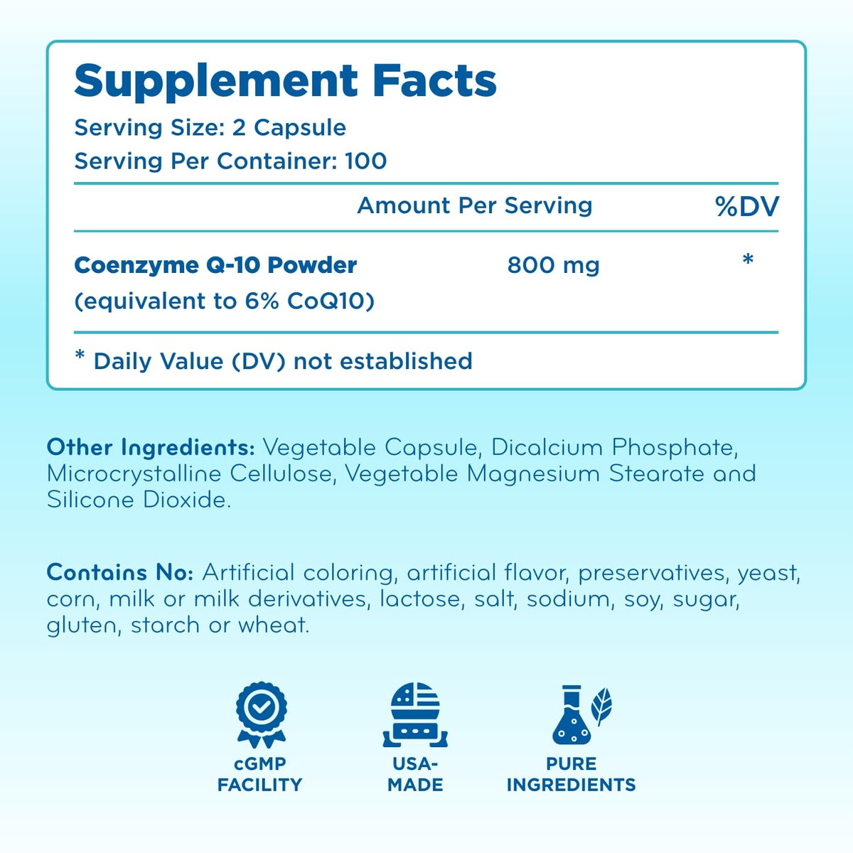 Clear Formulas CoQ10 800mg Ubiquinone Capsules - 200 Count - image 2