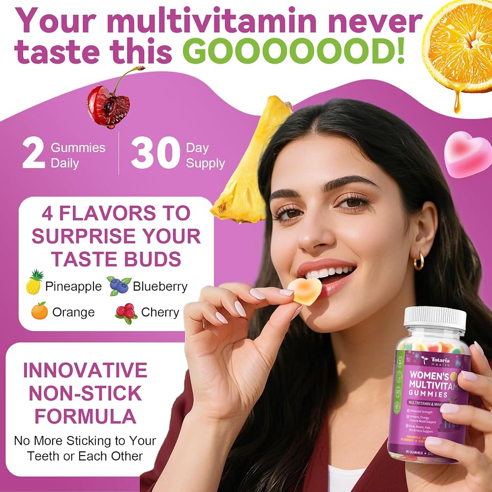 Totaria Sugar Free Women's Multivitamin Gummies with Iron - 60 Count - image 7