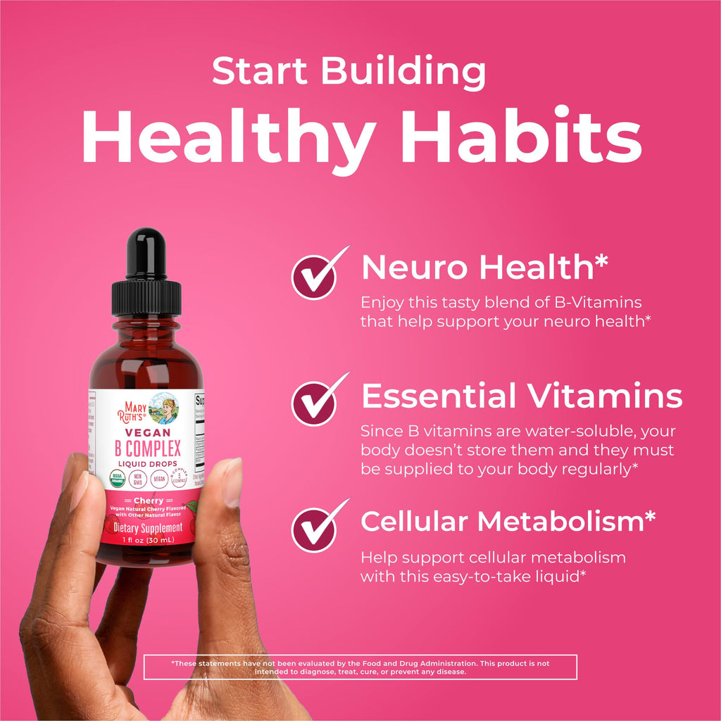 MARYRUTH'S Organic Vitamin B Complex Liquid Drops - 1 Fl Oz - image 5
