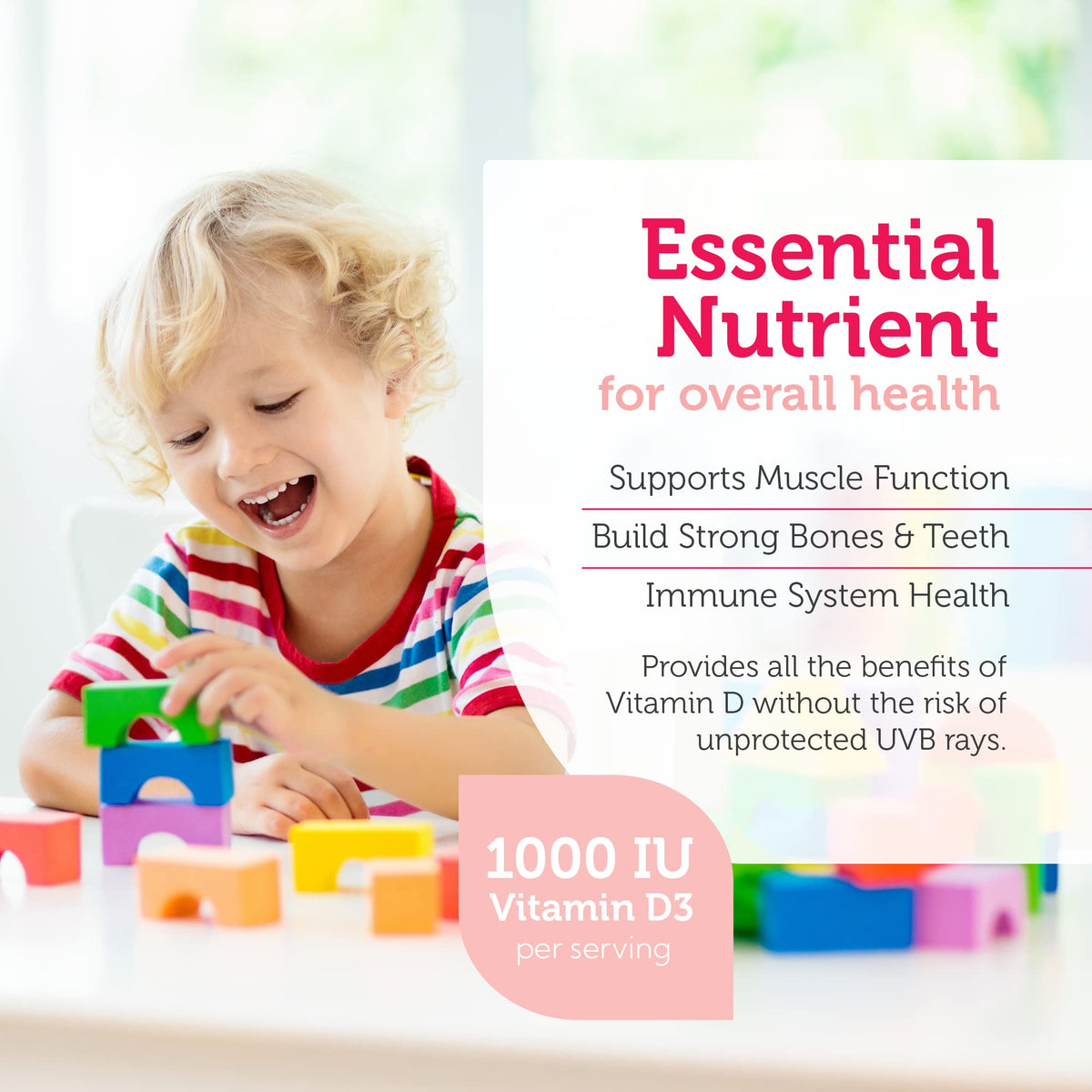 Zahler Junior D3 Vitamin 1000 IU Chewable for Kids - 250 Count - image 4