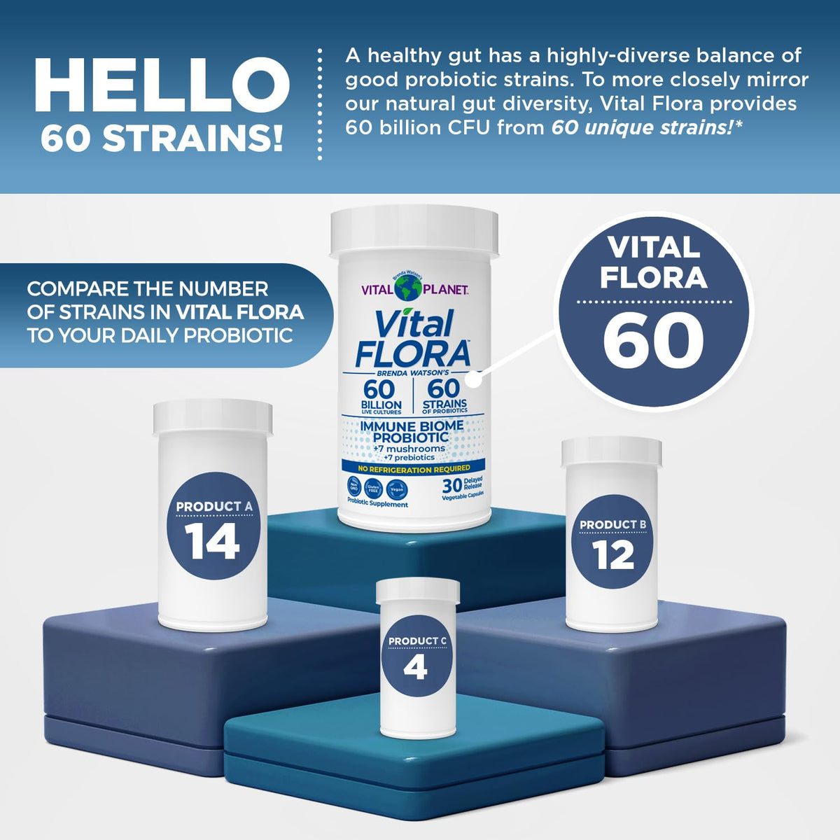 Vital Planet Vital Flora Immune Support Probiotic 60B CFU - 30 Capsules - image 4