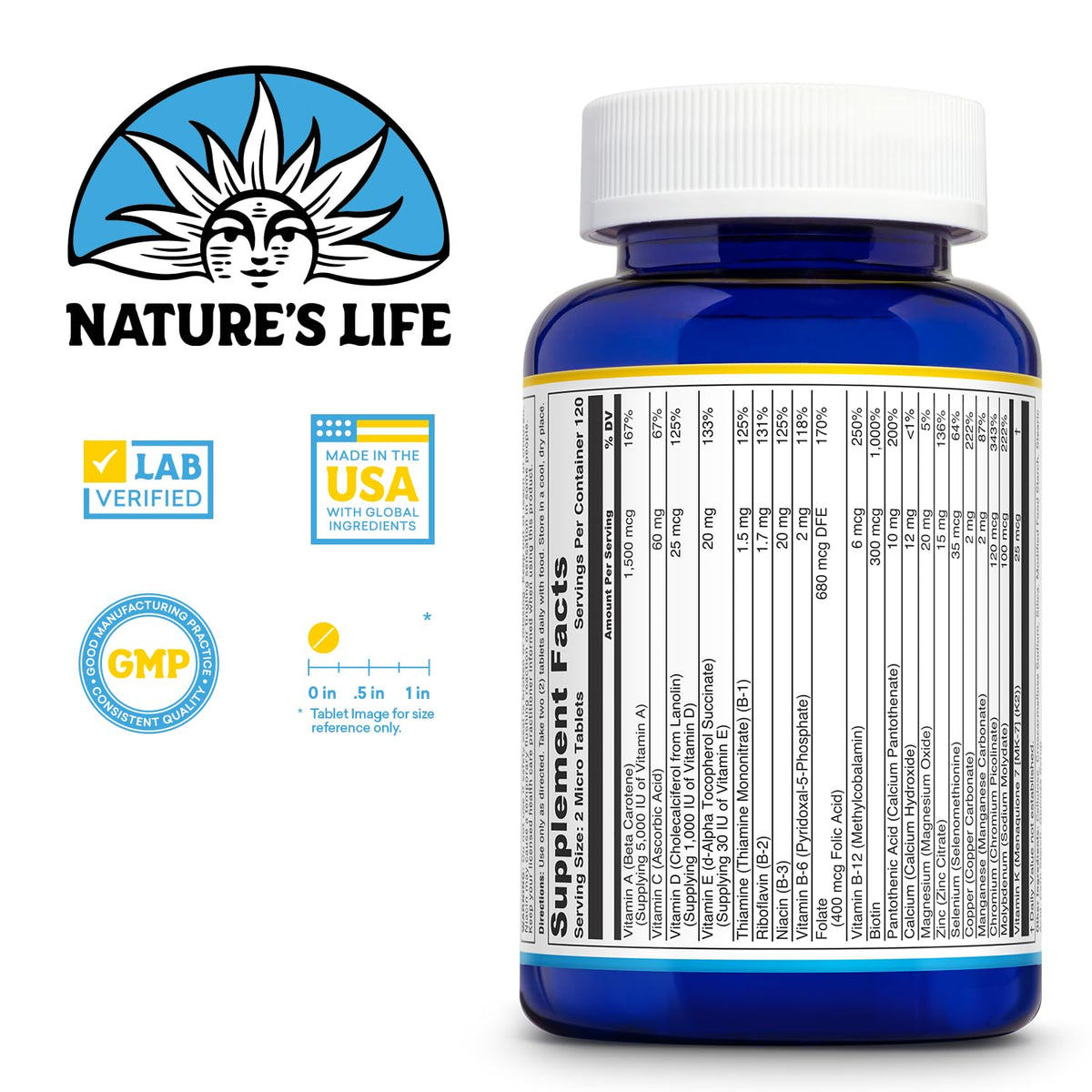 Nature's Life Mighty Mini Vite Daily Multivitamin - 240 Tablets - image 2