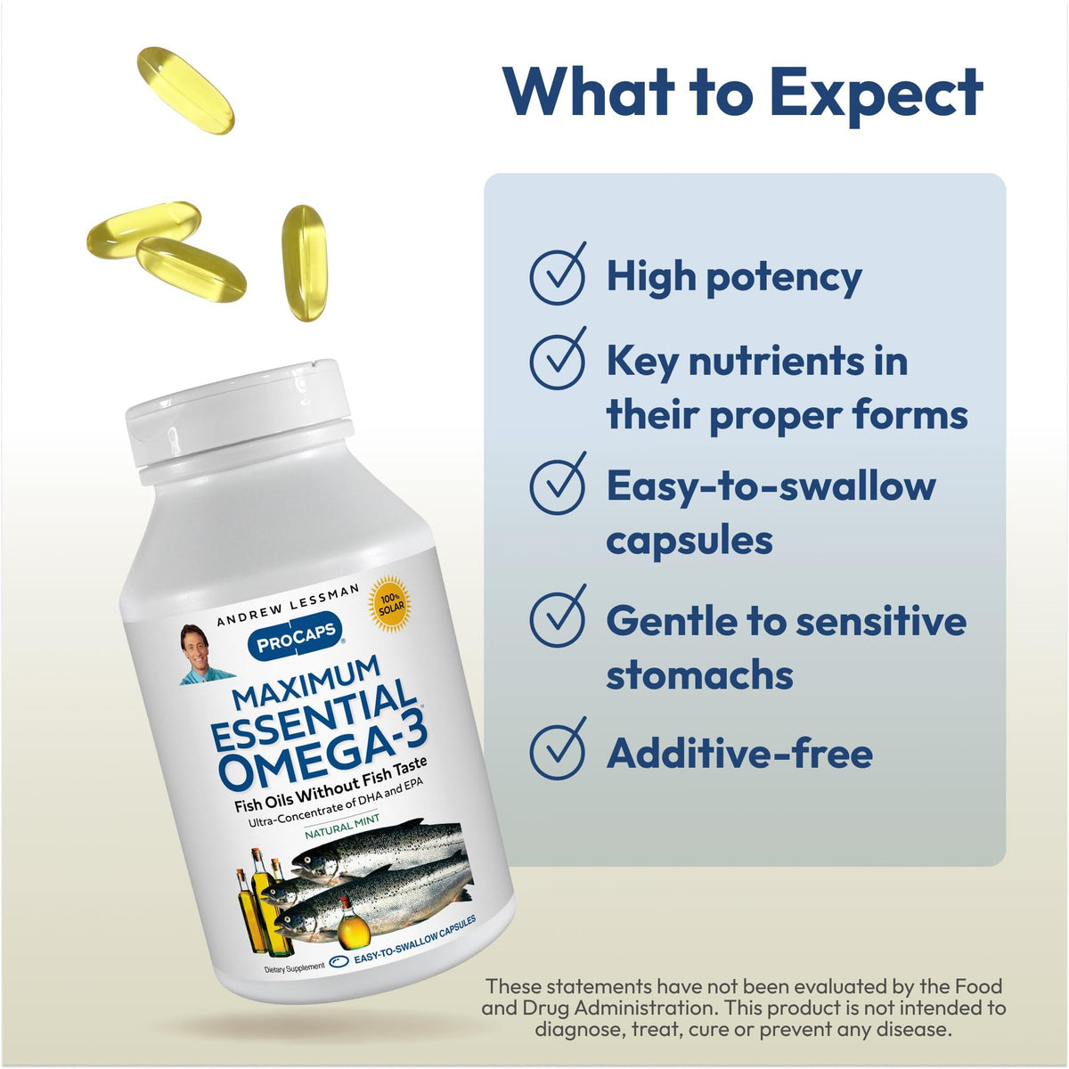ANDREW LESSMAN Maximum Essential Omega-3 Mint - Softgels - Ultra-Pure