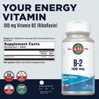 KAL Vitamin B2 100mg Riboflavin Tablets - 60 Count - image 2