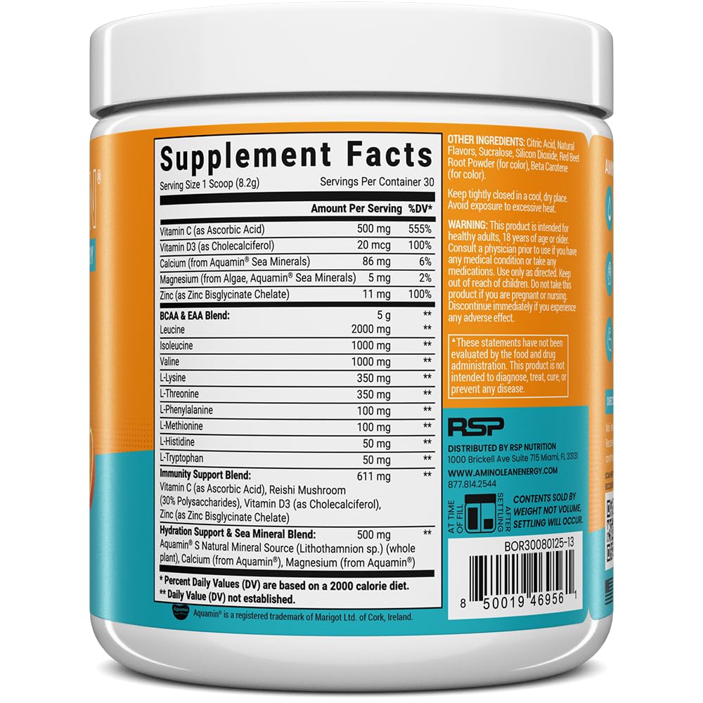 RSP AminoLean Recovery - Post Workout BCAAs Amino Acids Supplement +