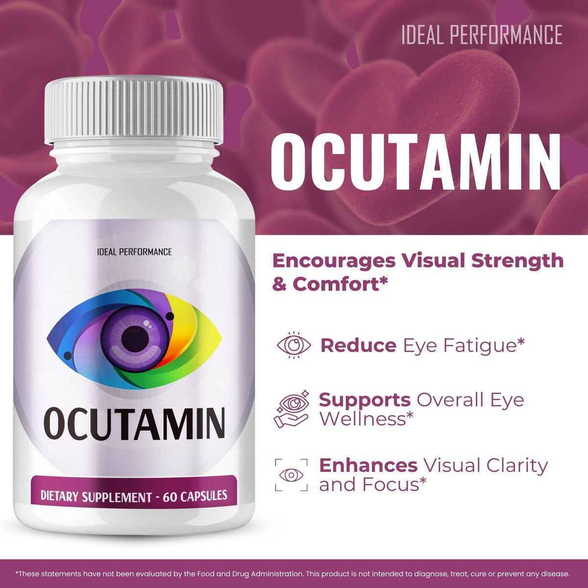 IDEAL PERFORMANCE Ocutamin Vision Pills Supplement - 120 Capsules - image 4