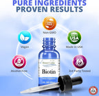 HoneyCombs Biotin B7 Liquid Drops Hair, Skin & Nails Support - 1 oz - image 7