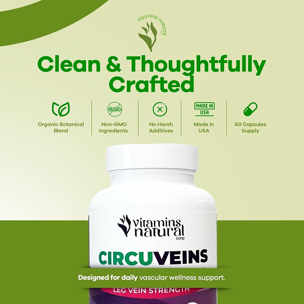 VITAMINS NATURAL CORP CircuVeins Leg and Vein Support - 60 Capsules - image 5