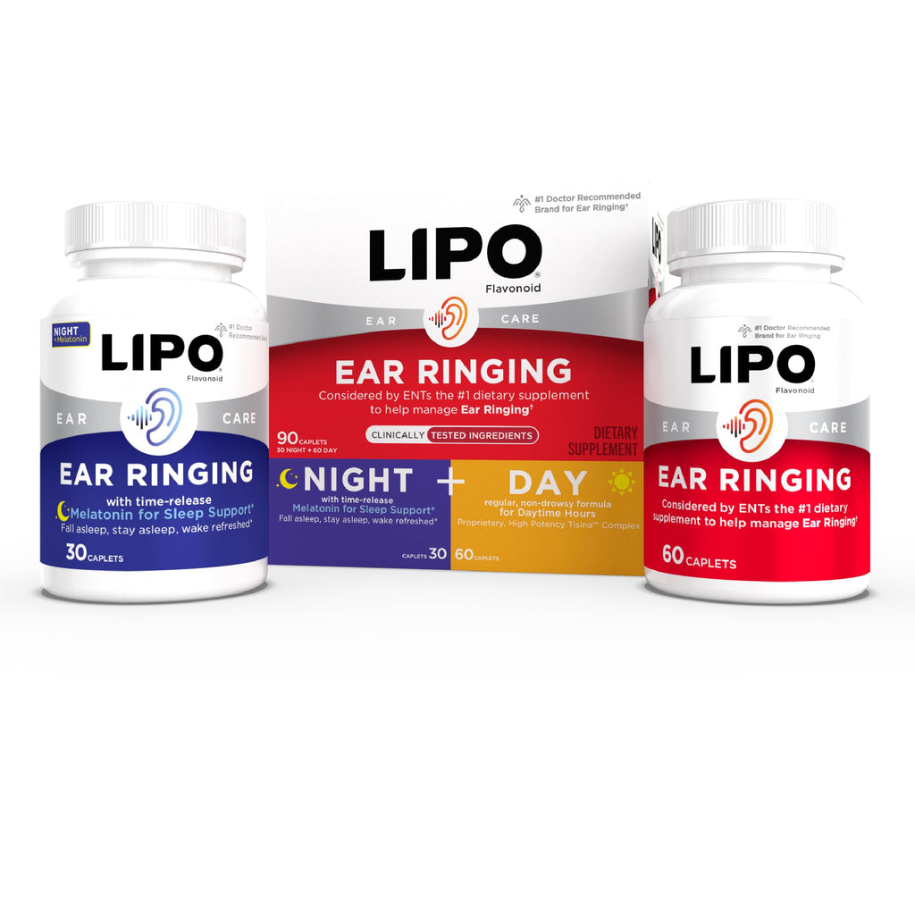 Lipo-Flavonoid Day & Night Combo Kit for Ear Ringing Support - 90 Caplets