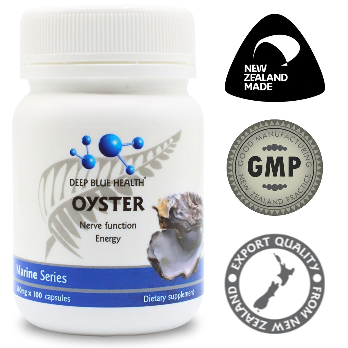 Deep Blue Health Oyster Extract Powder Zinc Supplement - 100 Capsules - image 5