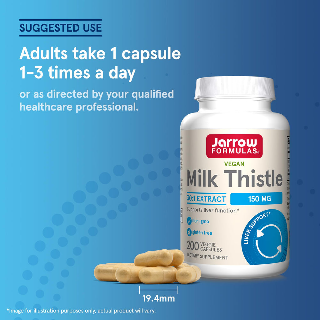 Jarrow Formulas Milk Thistle 150 mg Liver Support - 200 Capsules - image 7