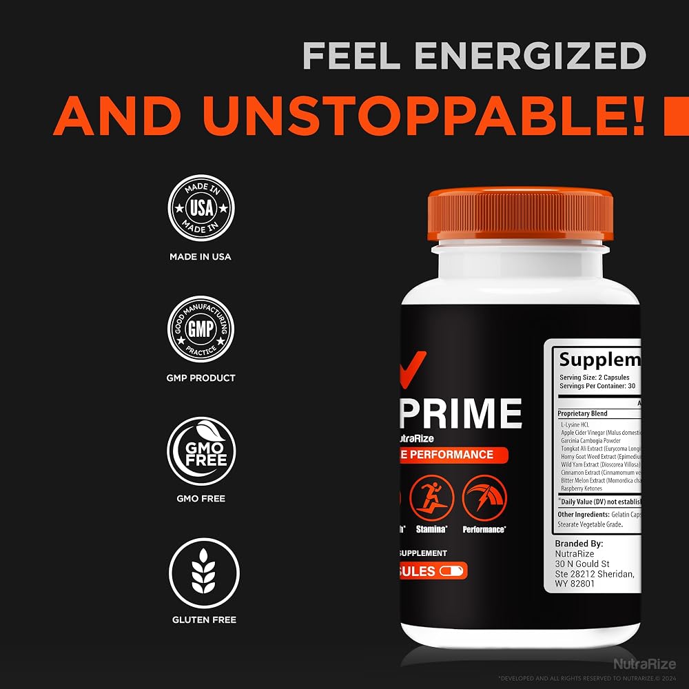 NutraRize VirilPrime Capsules for Energy & Stamina - 300 Capsules - image 7