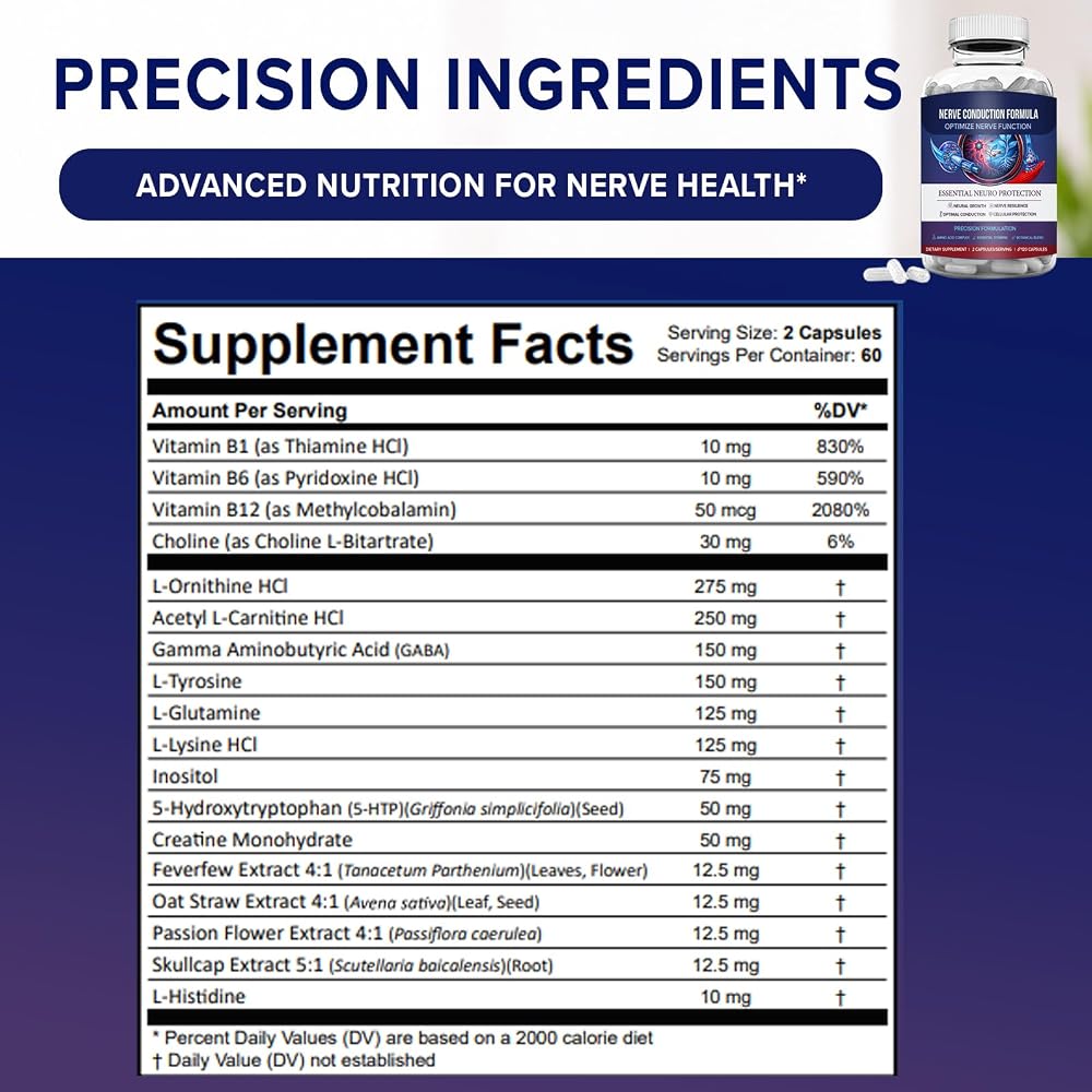 M Pain Management Nerve Support Formula - 120 Capsules - image 5