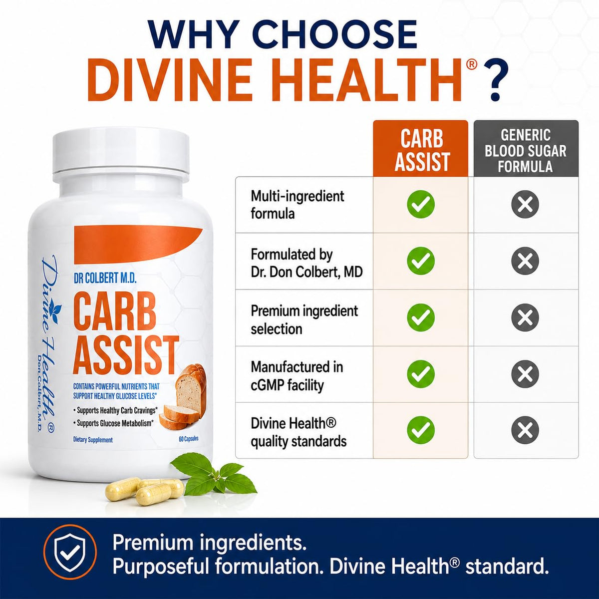 Divine Health Dr. Colbert Carb Assist Supplement - 60 Capsules - image 4