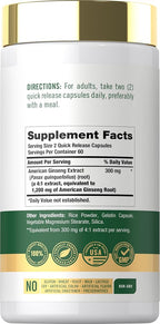 Carlyle Ginseng Extract Supplement - 120 Capsules - image 2