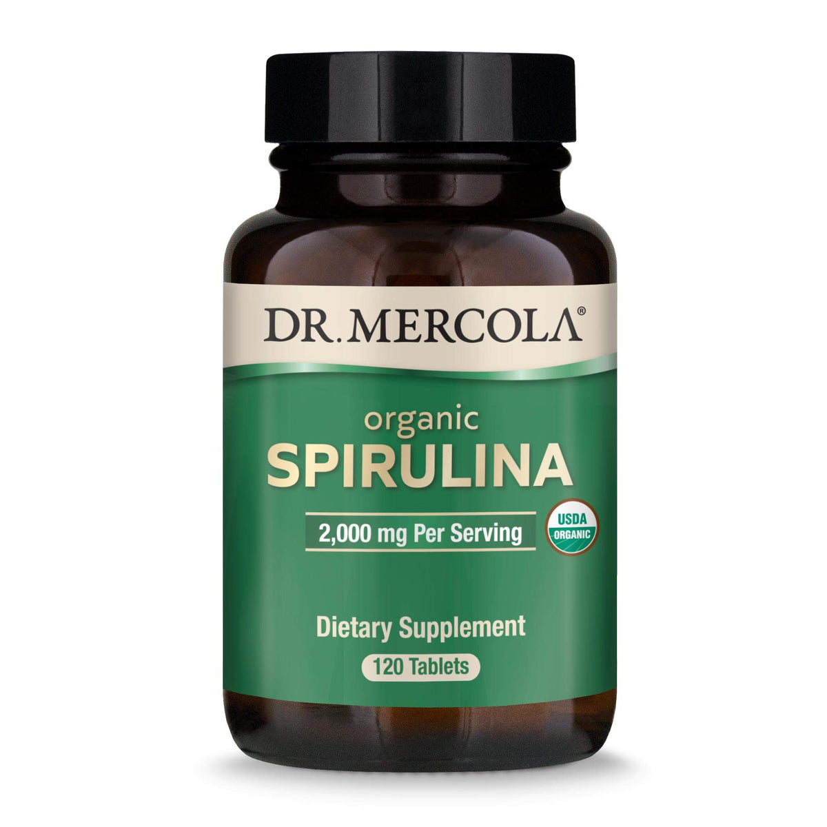 Dr. Mercola Organic Spirulina 2000 mg - 120 Tablets