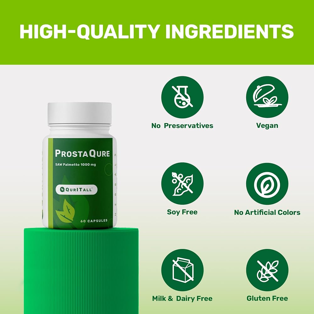 QurItAll ProstaQure Saw Palmetto 1000 mg - 60 Capsules - image 4