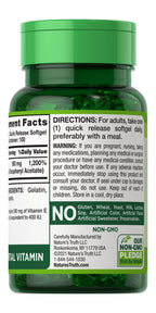 Nature's Truth Vitamin E 400 IU Quick Release Softgels - 200 Count - image 2