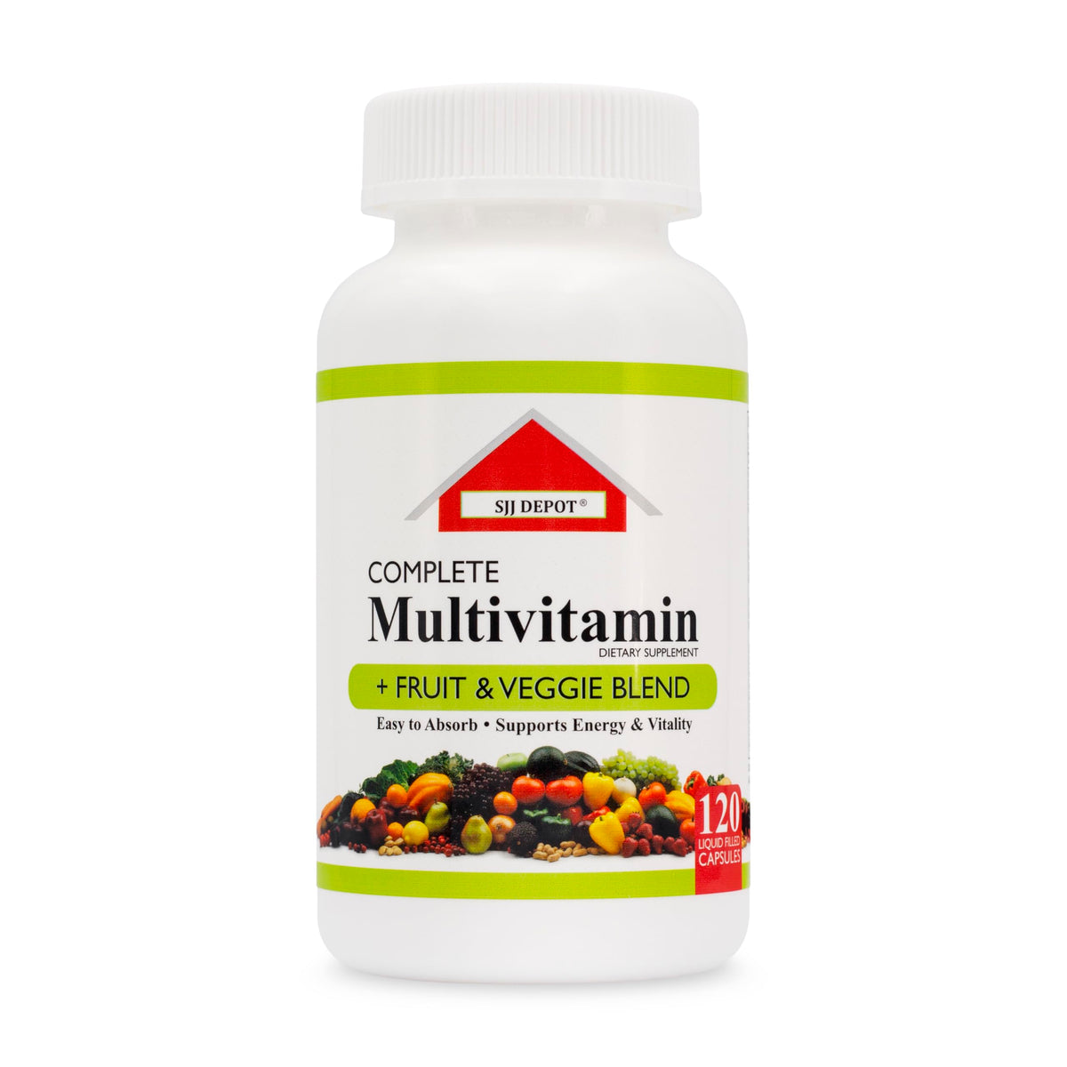 SJJ DEPOT Multivitamin with Fruit and Vegetable - 120 Capsules