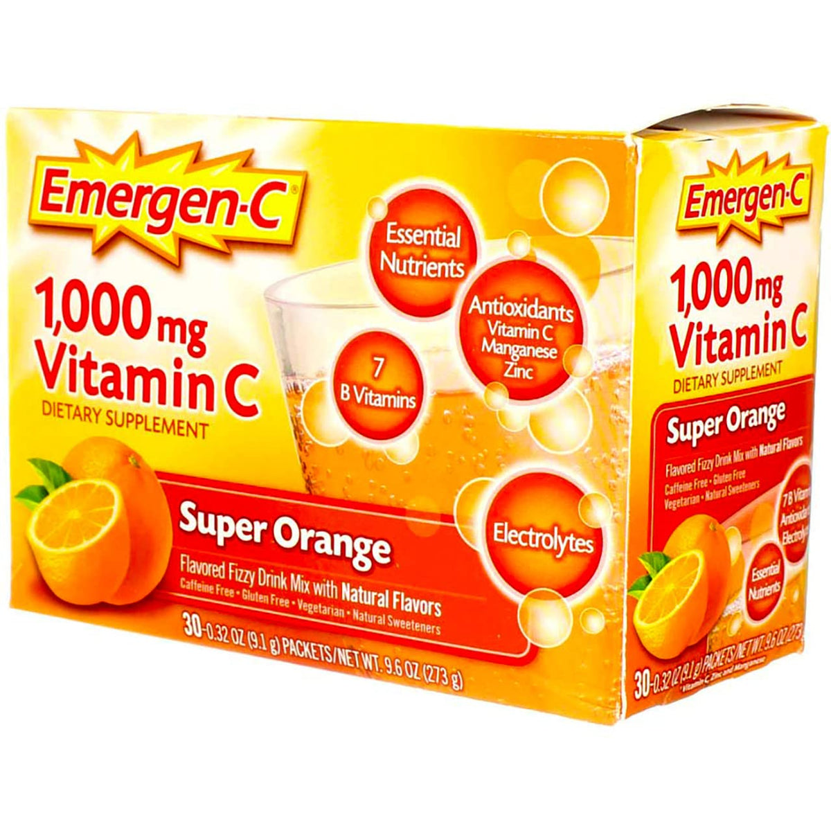 Emergen-C Vitamin C 1000 mg Super Orange - 30 Packets - image 5