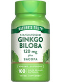 Nature's Truth Ginkgo Biloba 120mg Plus Bacopa - 100 Capsules