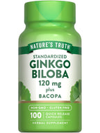 Nature's Truth Ginkgo Biloba 120mg Plus Bacopa - 100 Capsules