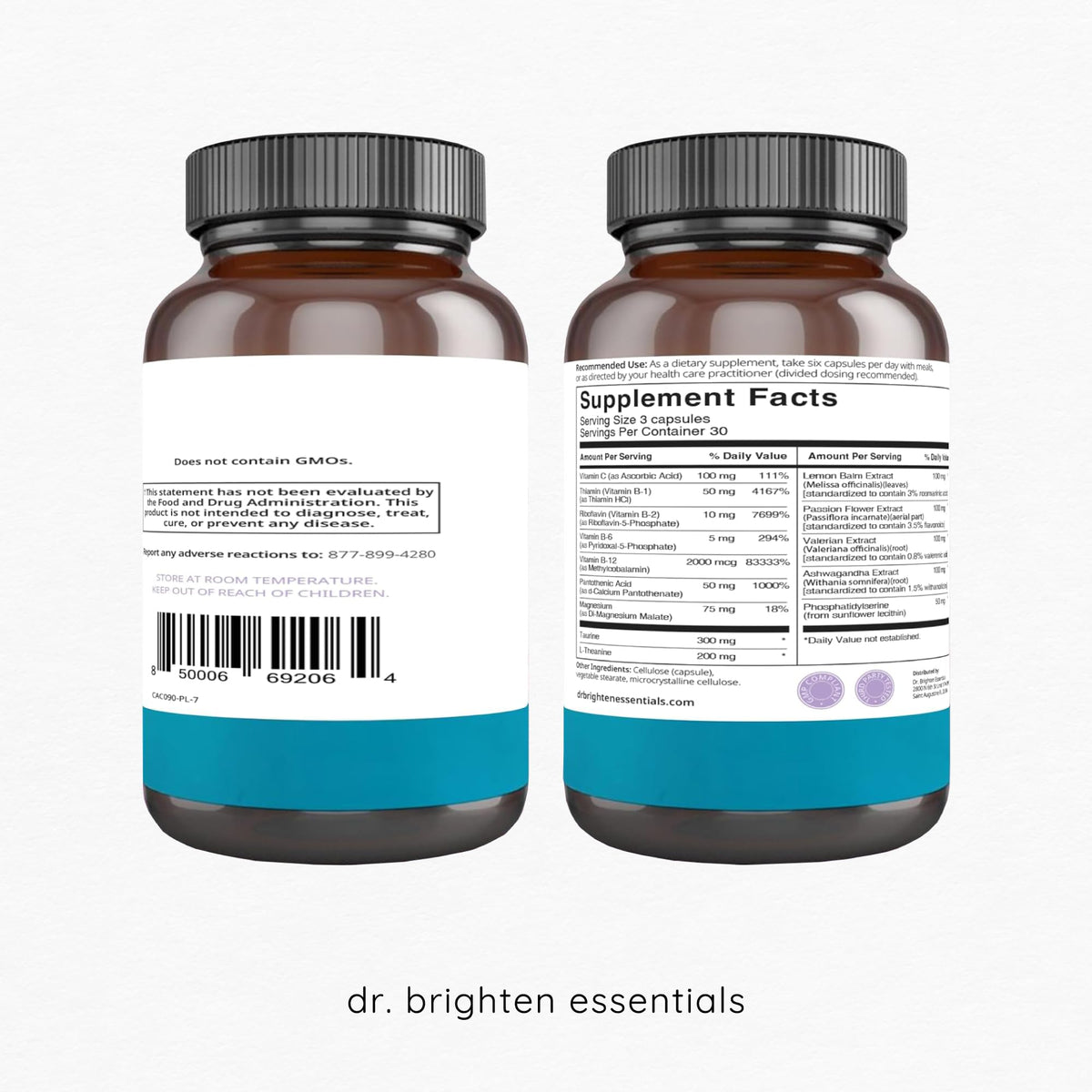 Dr. Brighten Adrenal Calm Stress Relief Capsules - 90 Capsules - image 2